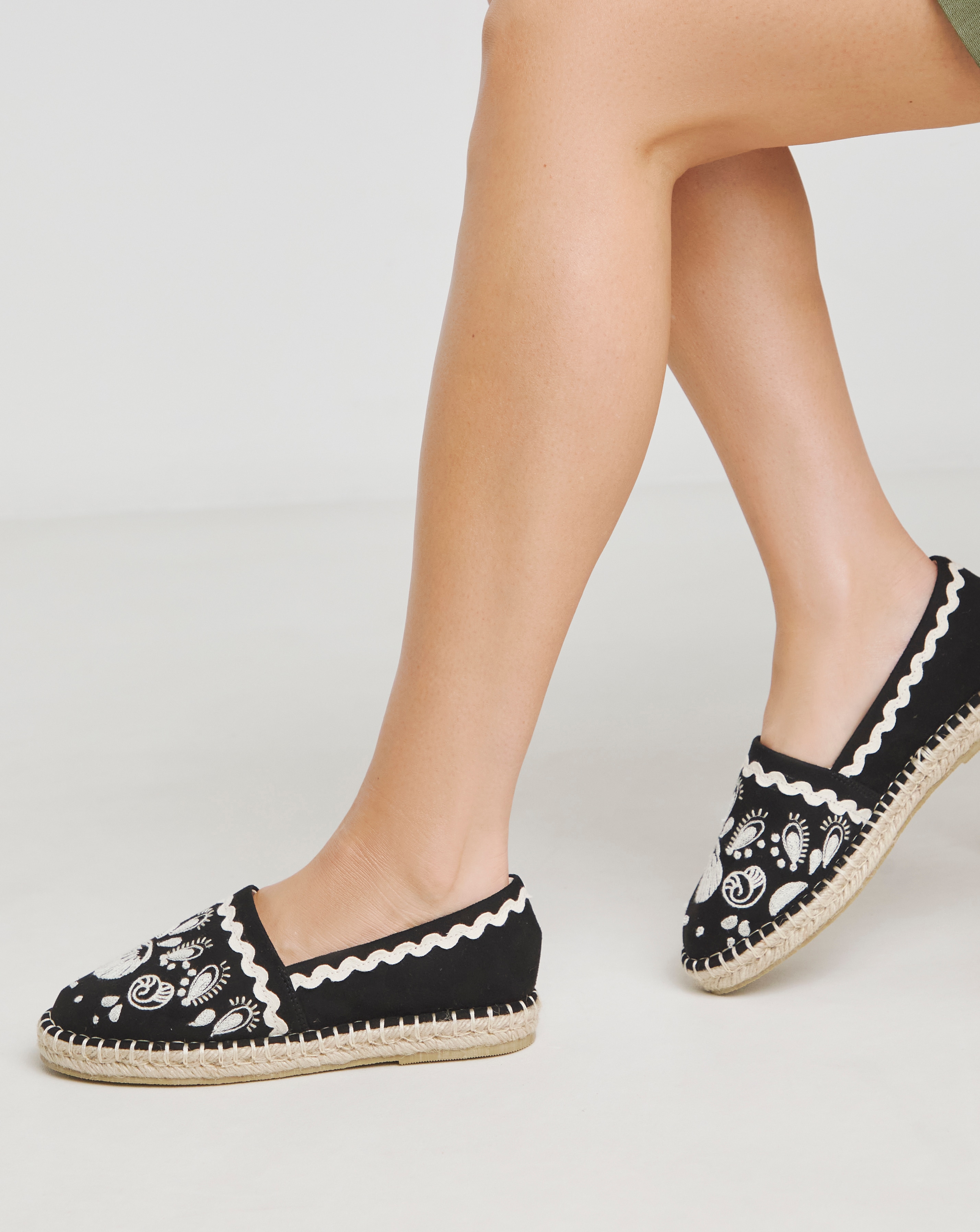 Textile Espadrille Shoe Wide