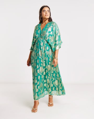 Joanna Hope Metallic Jaquard Tea Dress