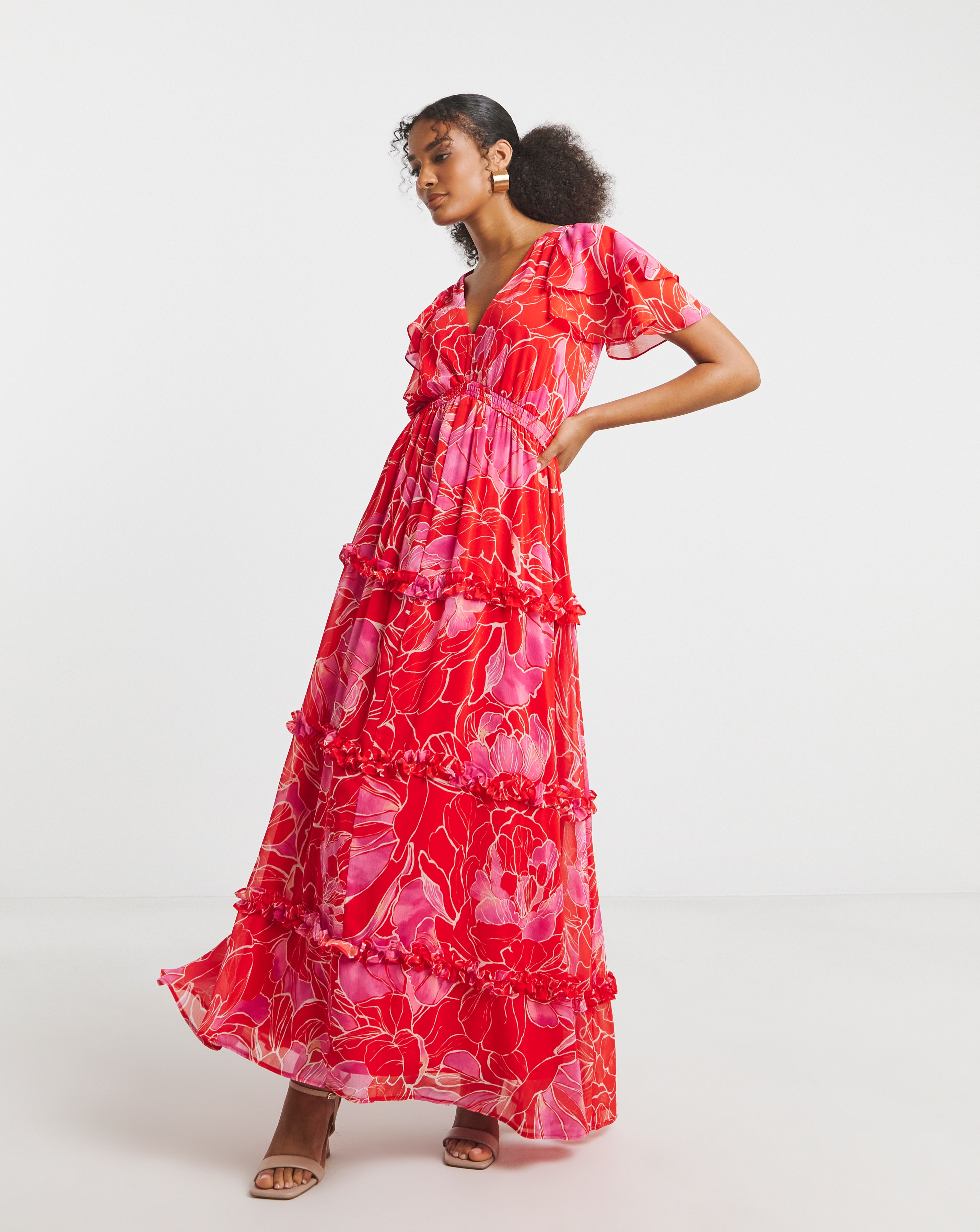 Joanna Hope Maxi Ruffle Dress