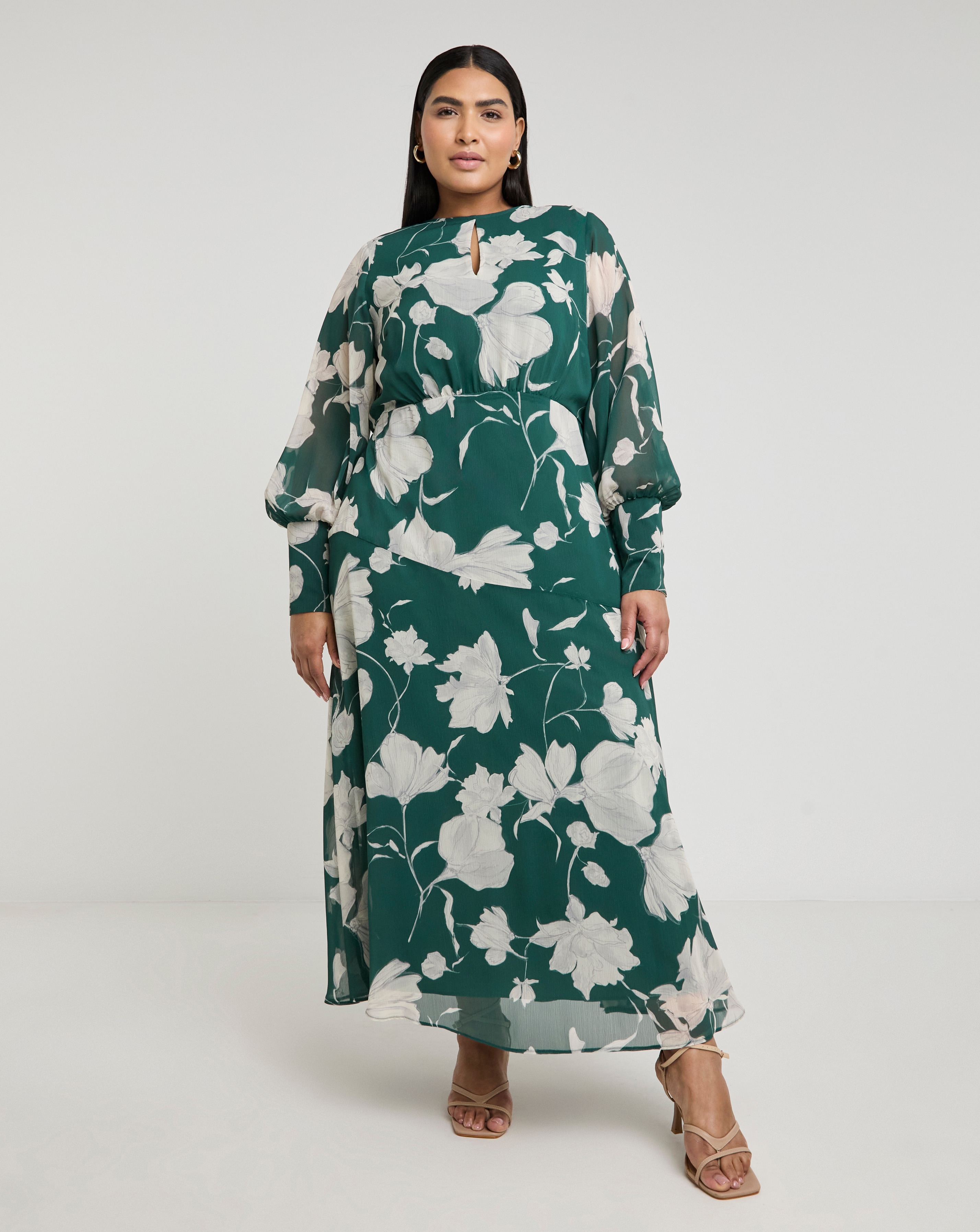 Joanna Hope Long Sleeve Maxi Dress