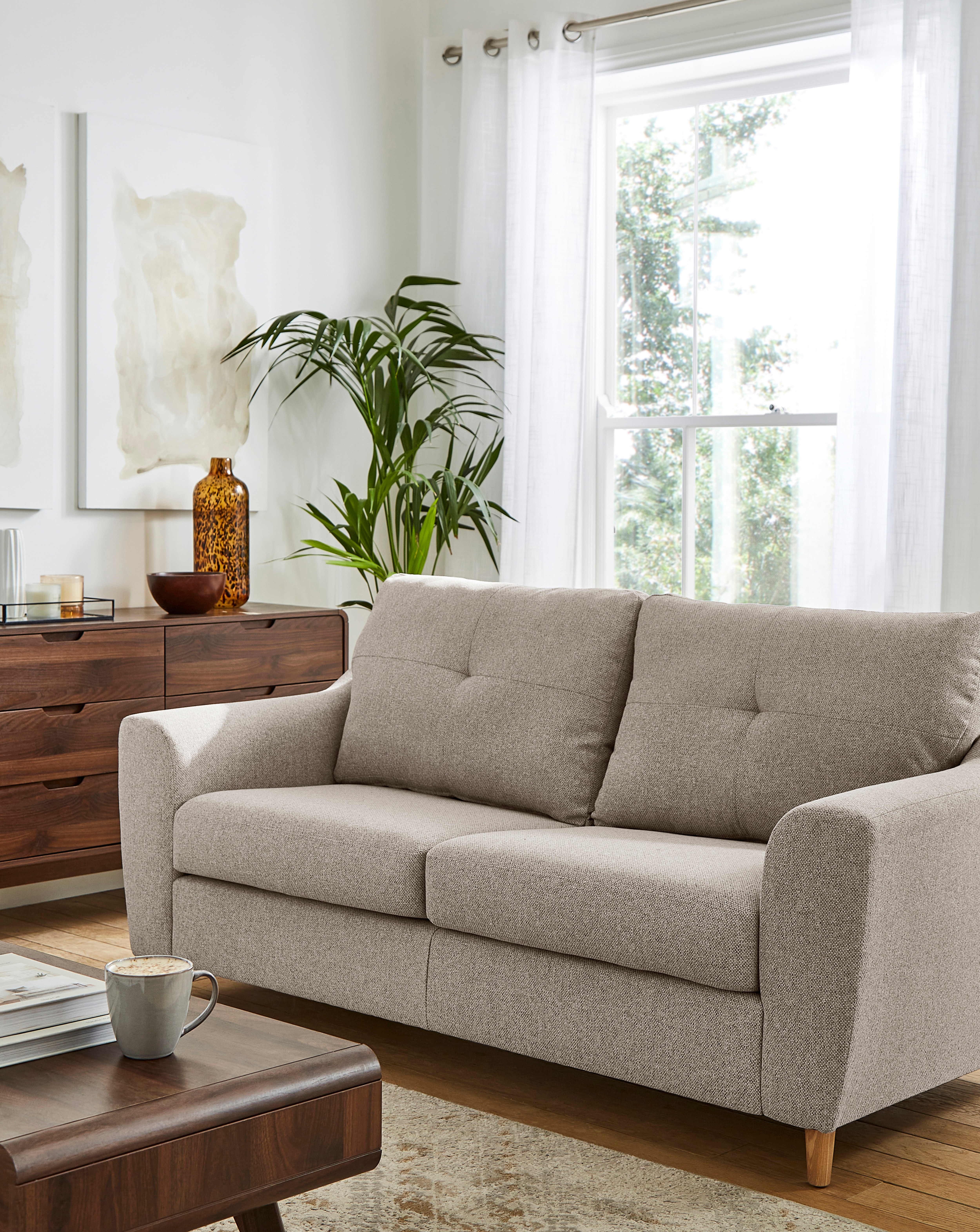 Baxter Fabric 3 Seater Sofa