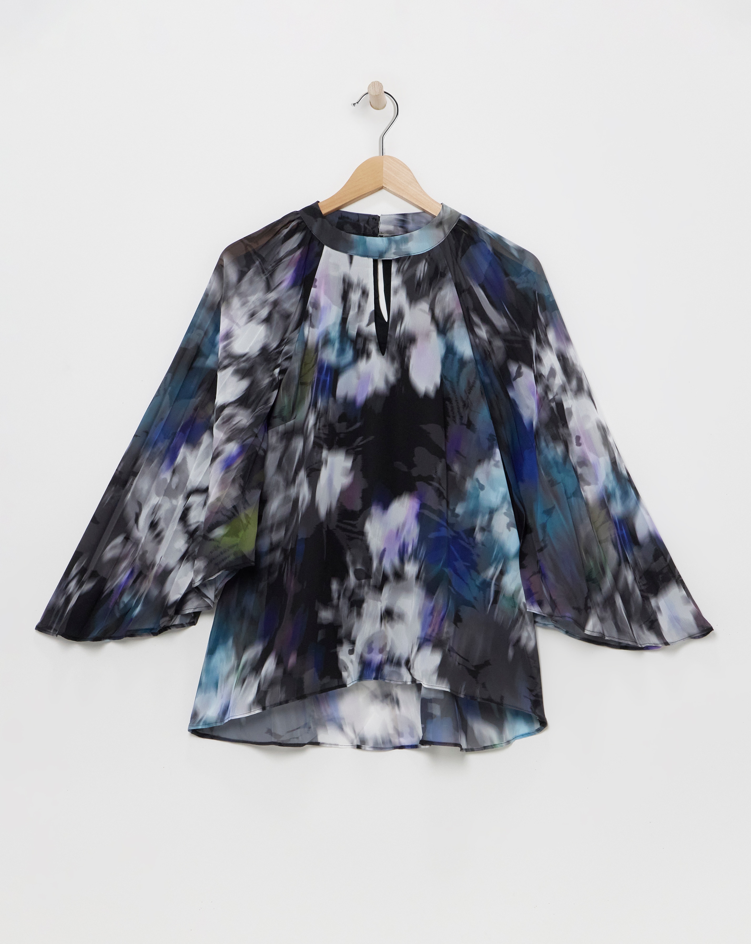 Joanna Hope Keyhole Pleated Blouse