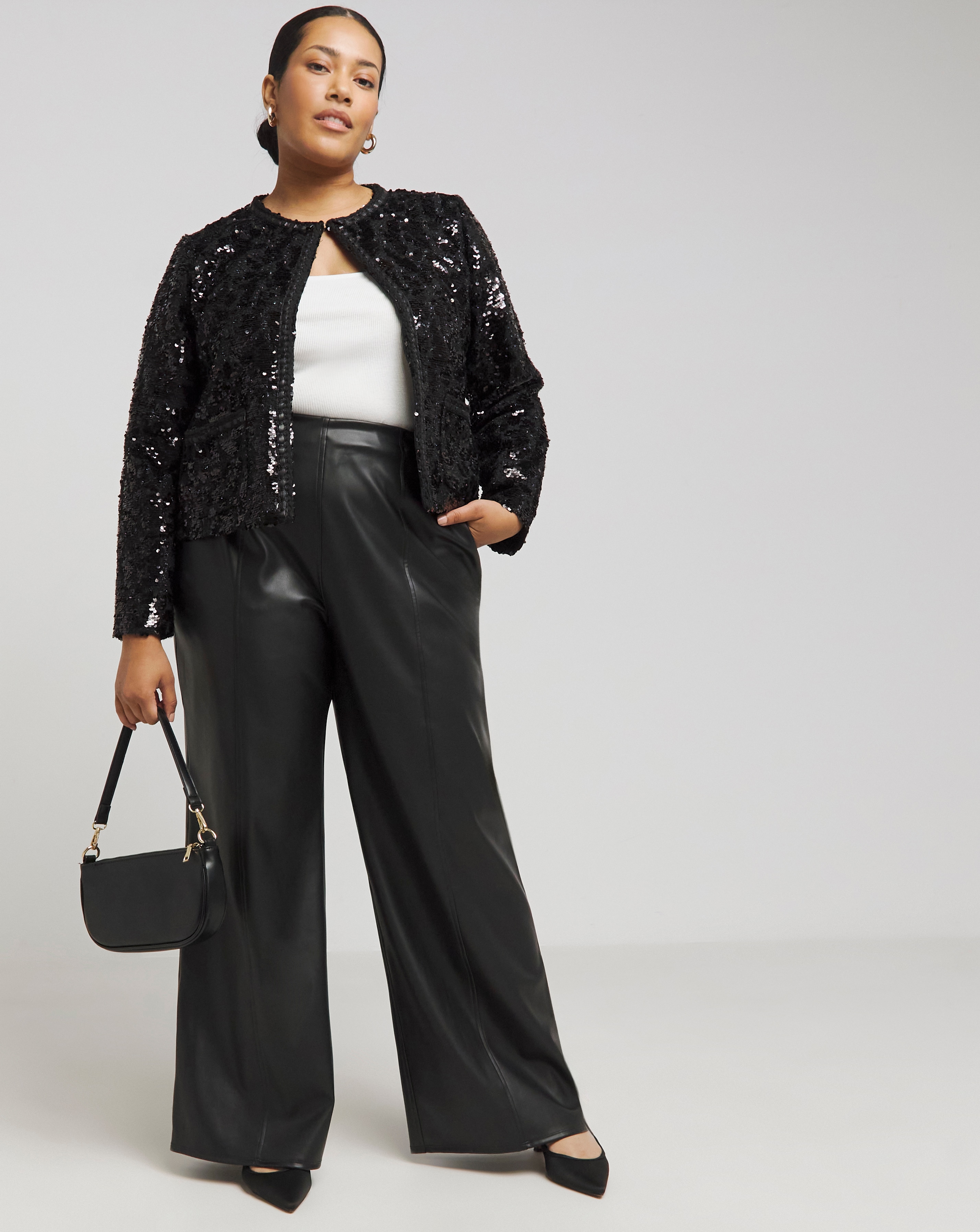 Joanna Hope Boucle Sequin Jacket