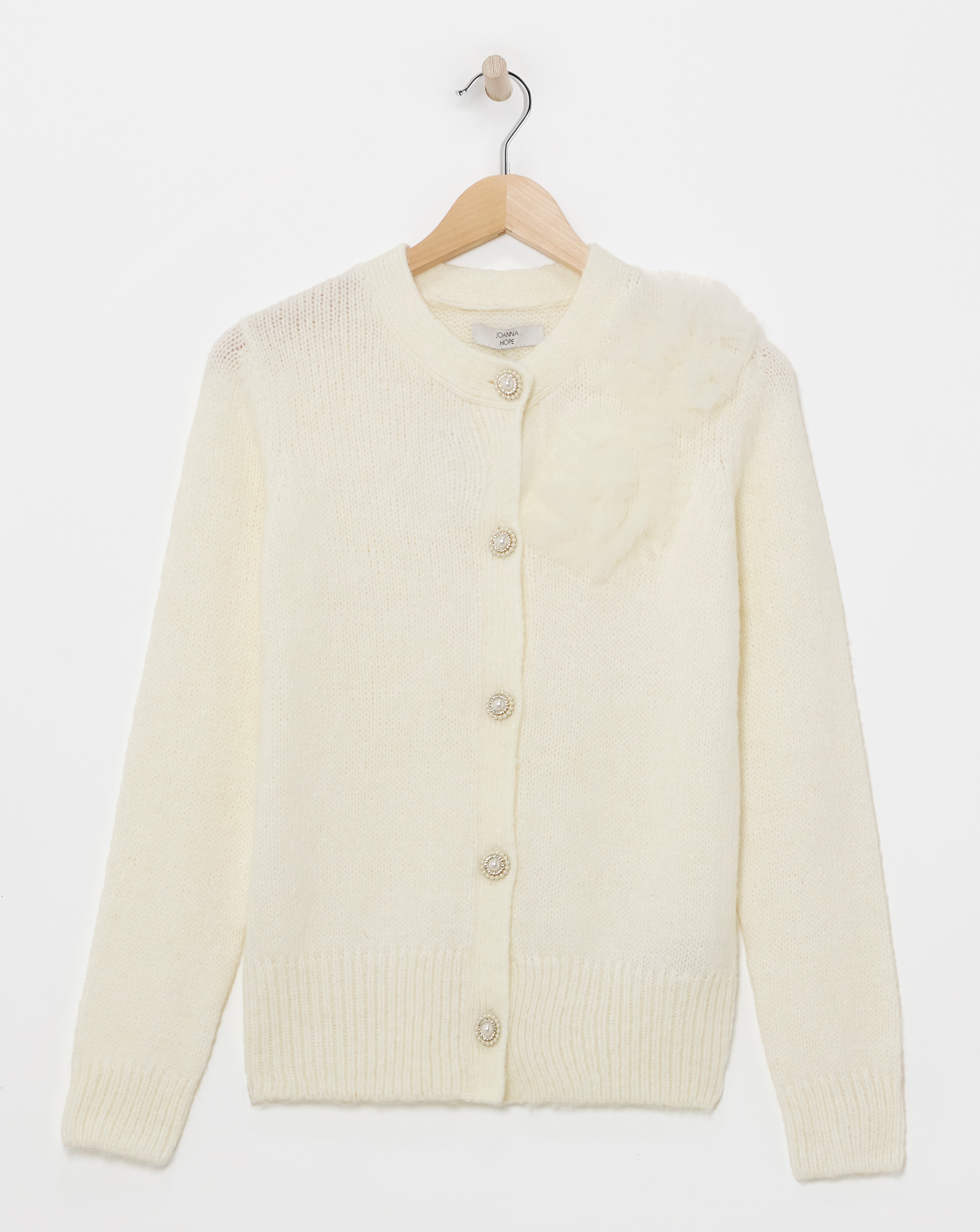 Joanna Hope Tulle Knit Cardigan