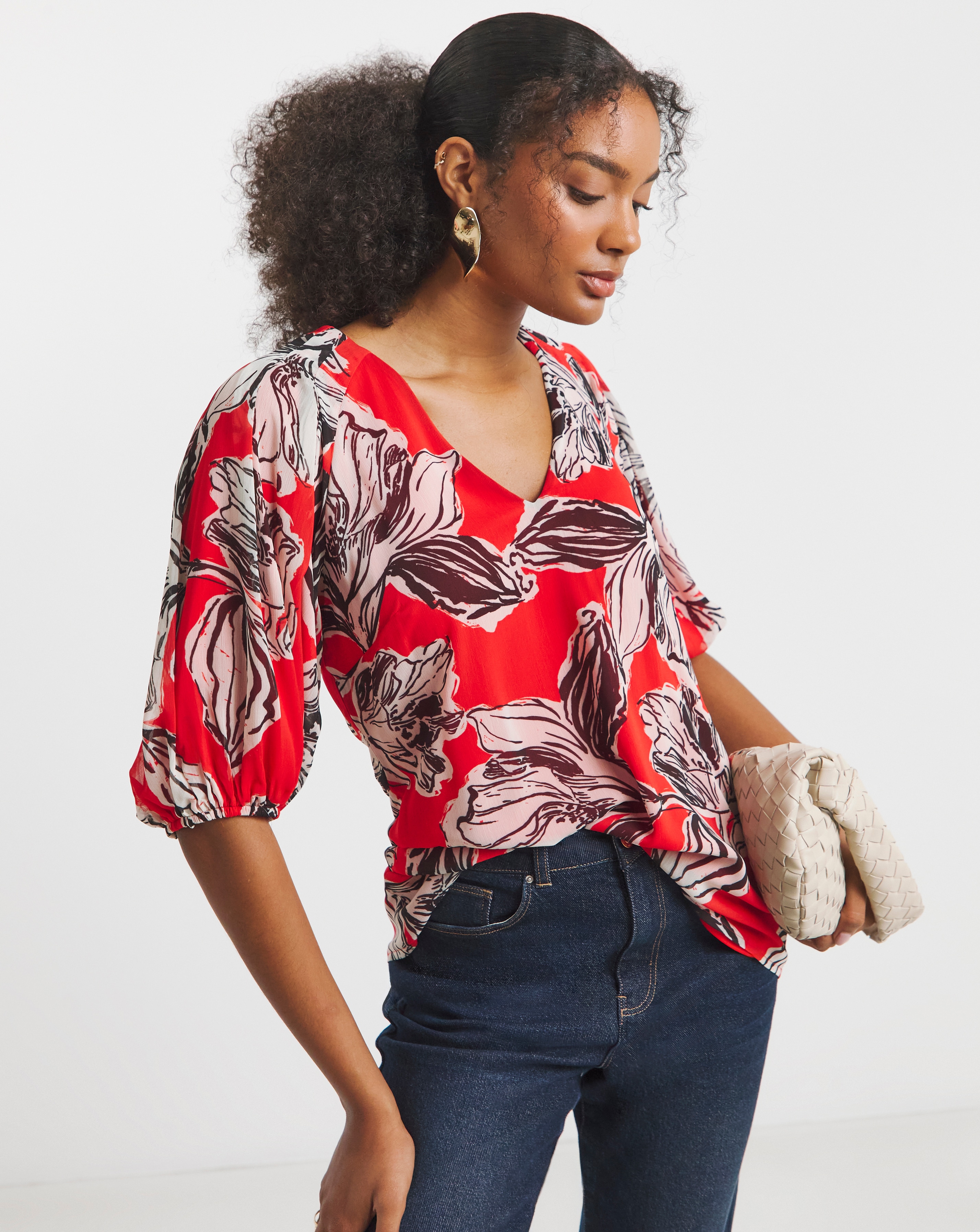 Joanna Hope Puff Sleeve Top