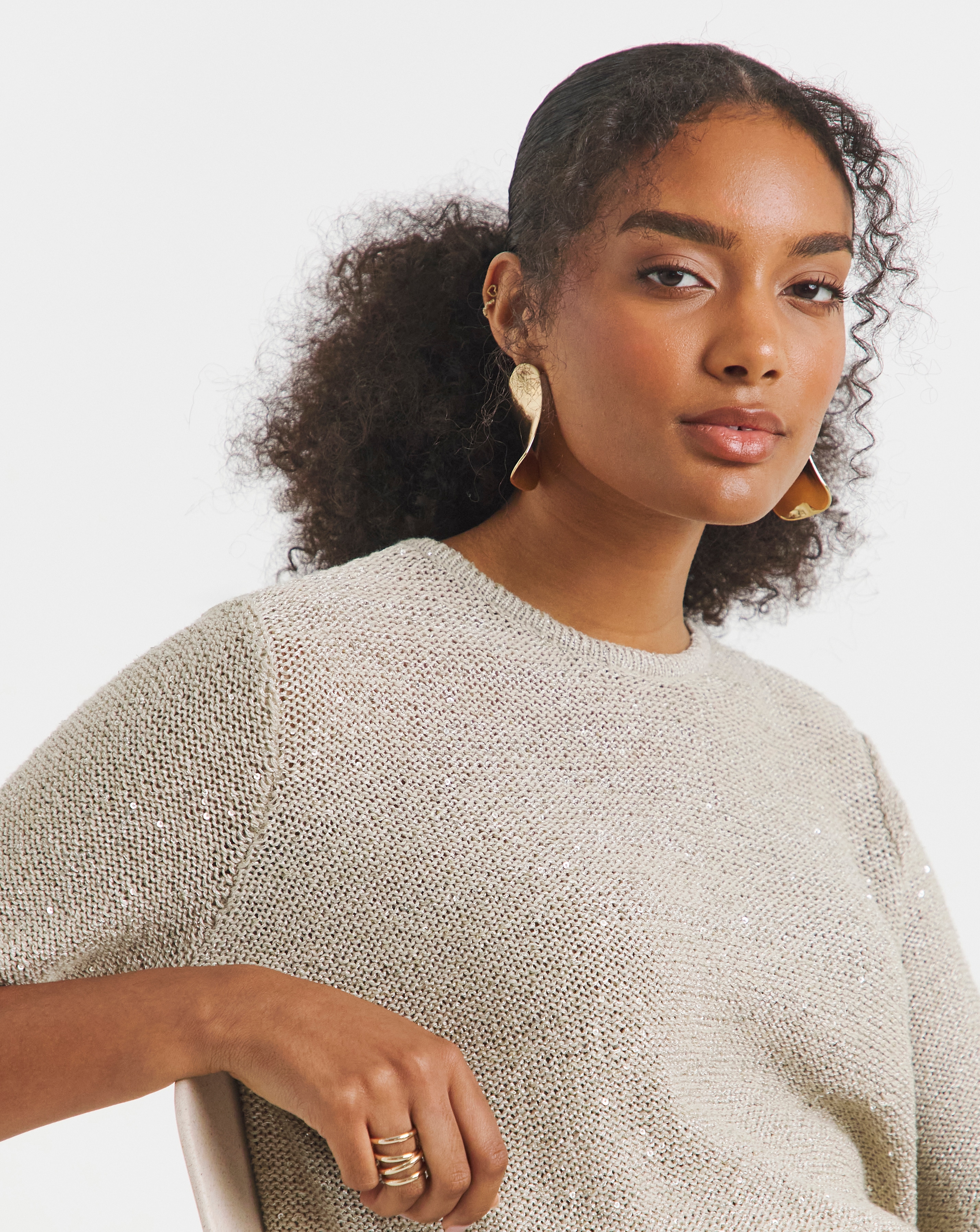 Joanna Hope Sequin Knit Jumper