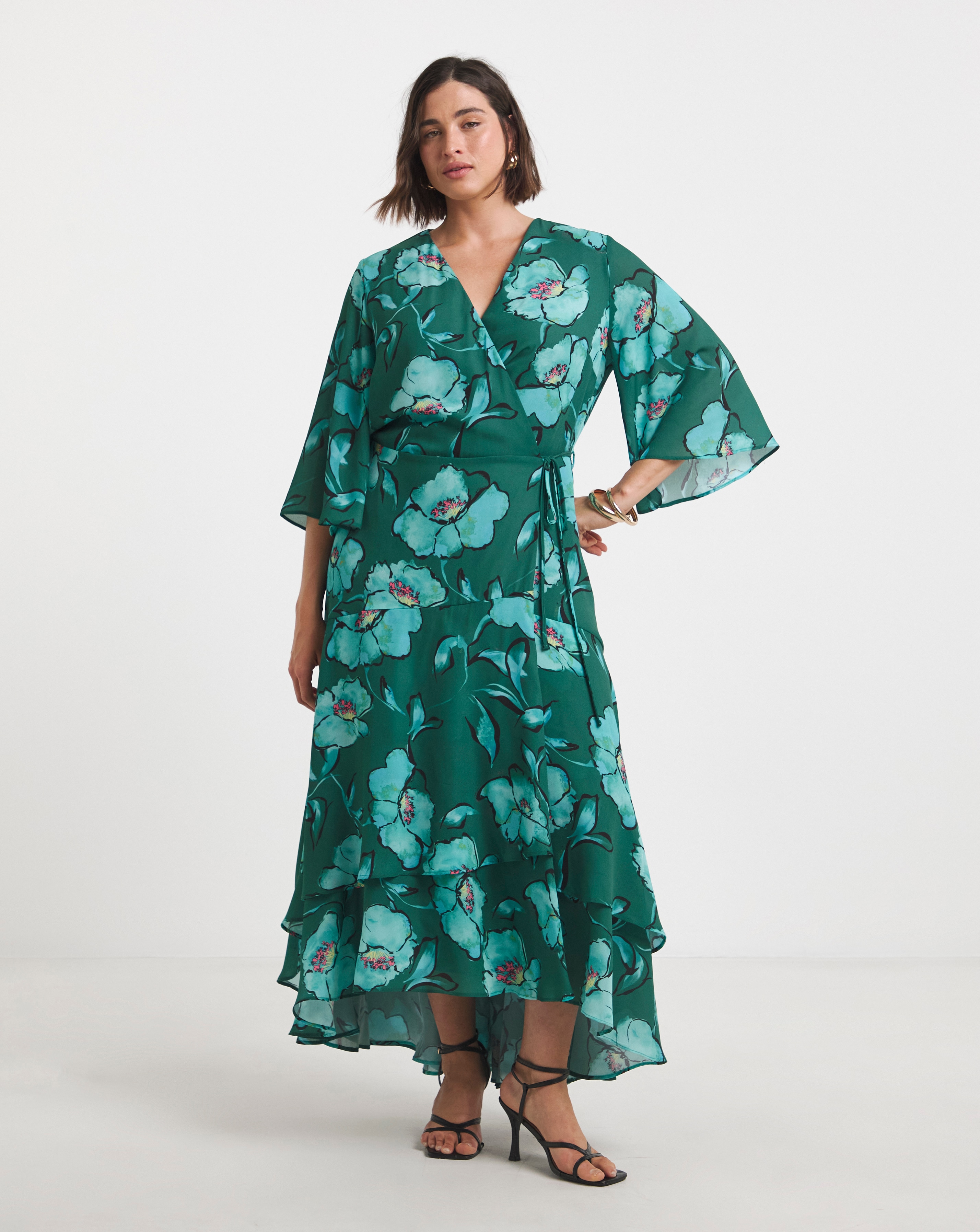 Joanna Hope Printed Wrap Dress