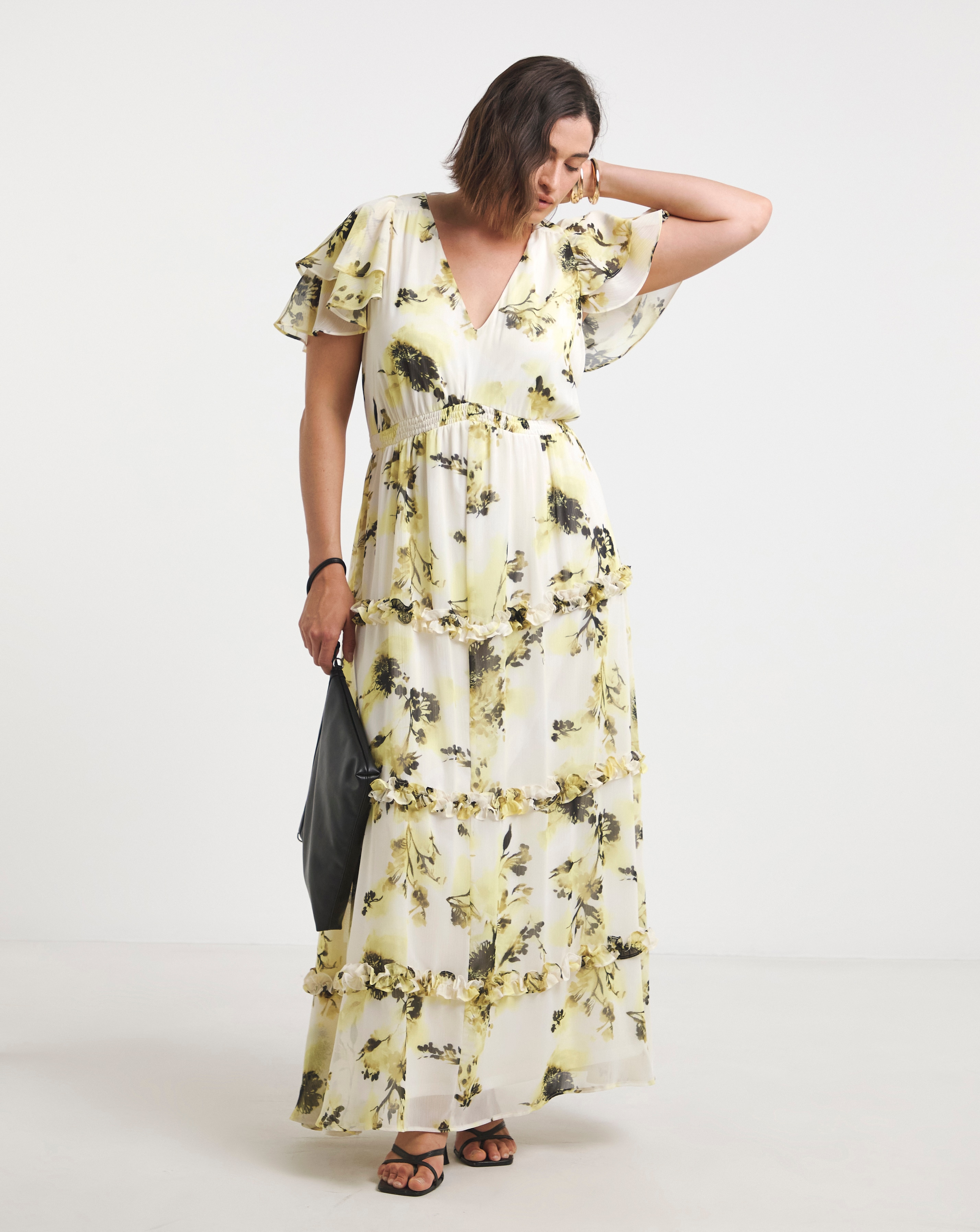Joanna Hope Ruffle Maxi Dress