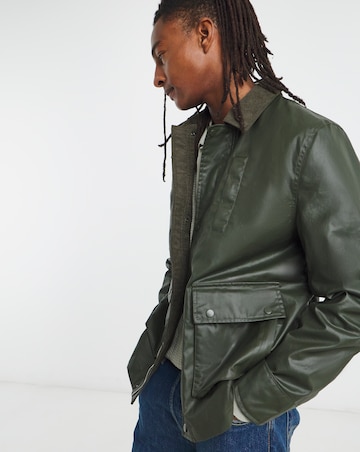 Khaki Cord Collar Wax Jacket