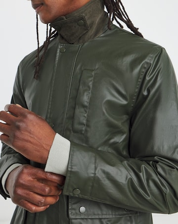 Khaki Cord Collar Wax Jacket