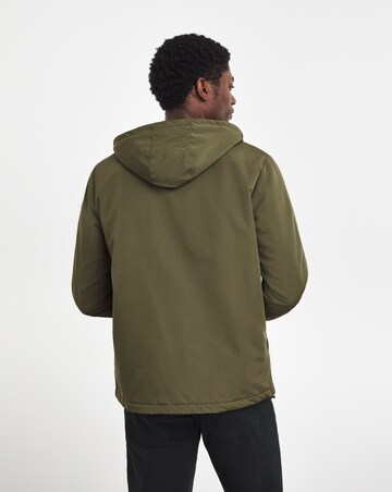 Olive Hooded Zip Up Jacket