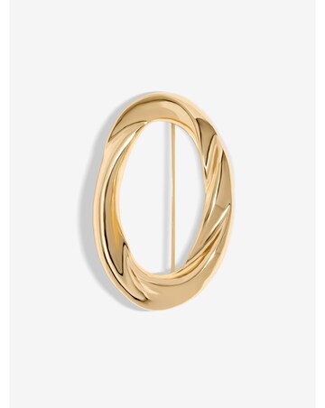Jon Richard Gold Plated Open Polished Twist Brooch - Gift Boxed