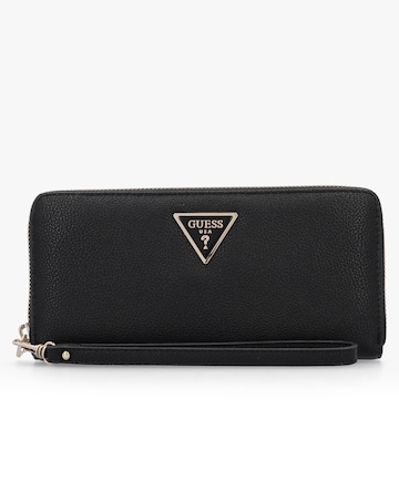 Guess Large Laurel Black Zip Around Wallet