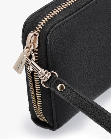Guess Large Laurel Black Zip Around Wallet