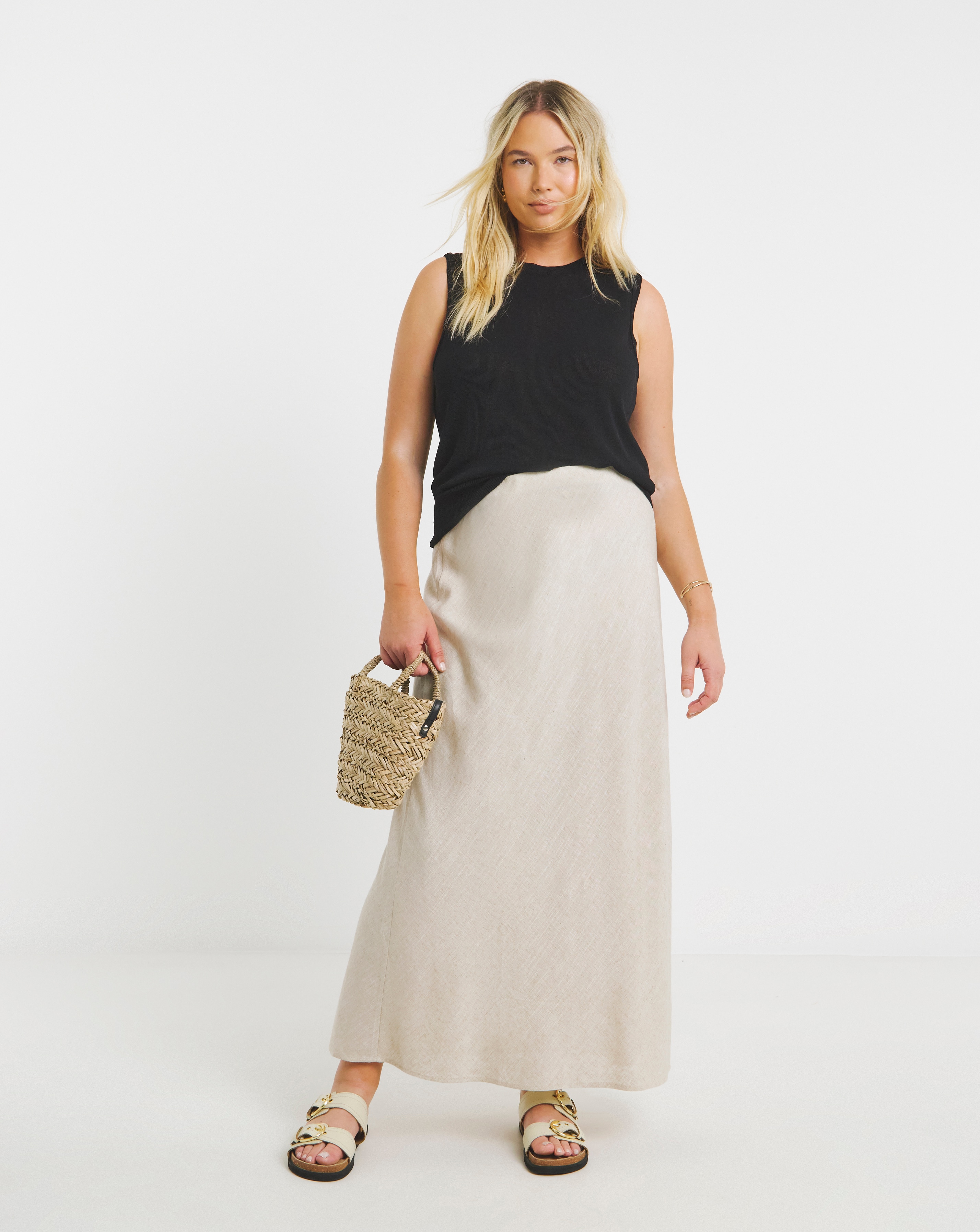 Linen Maxi Skirt