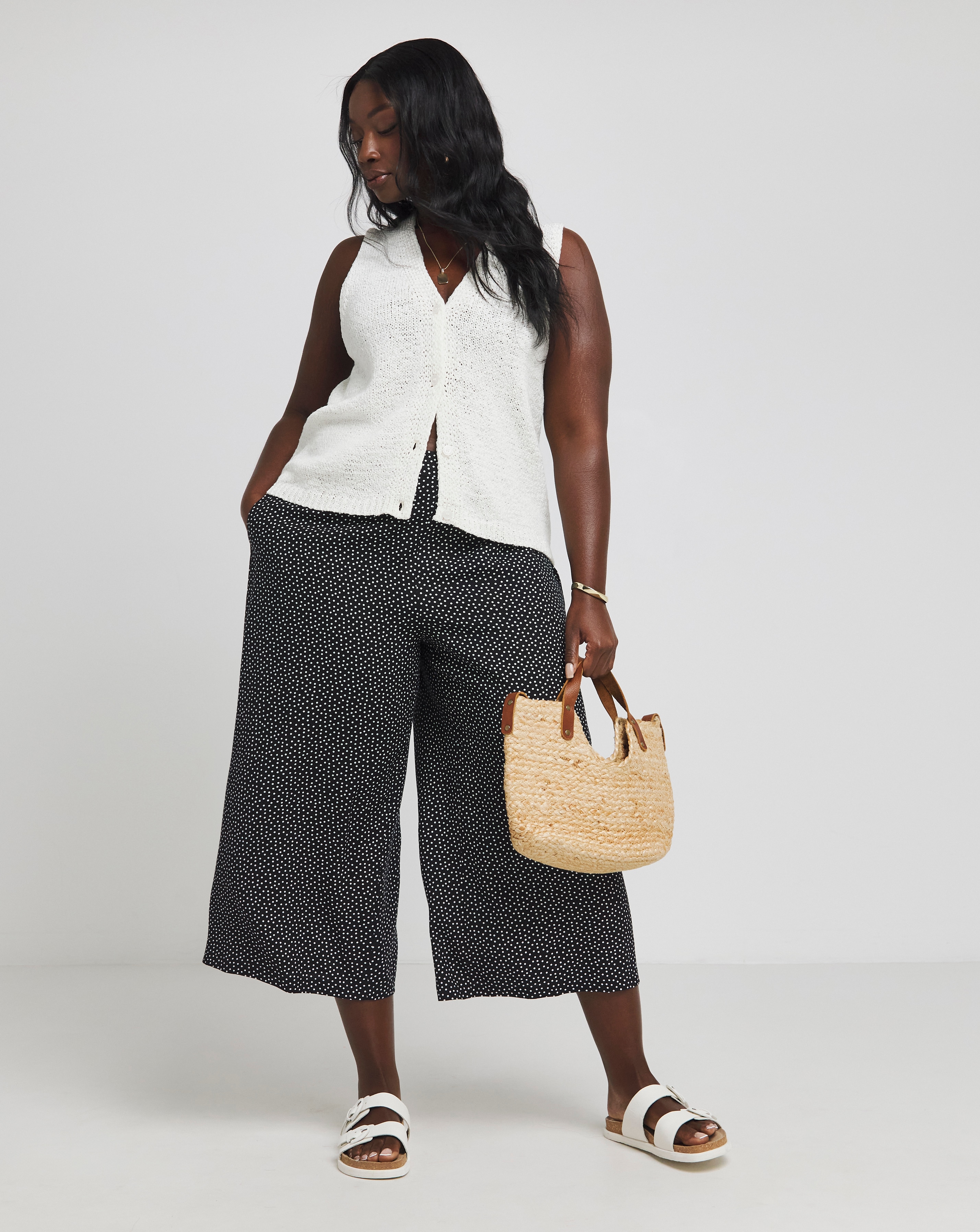 Wide Leg Woven Culottes