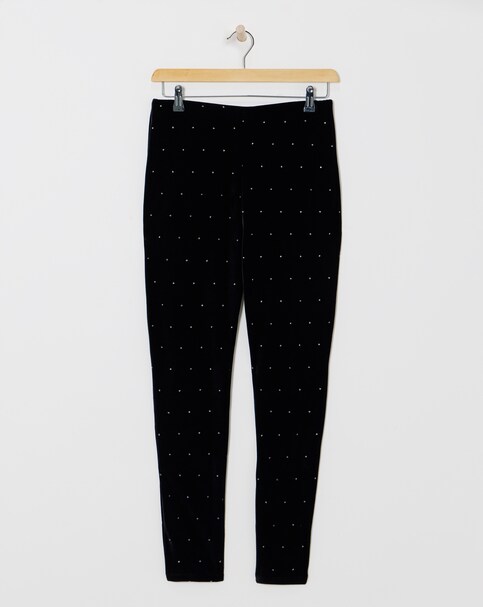 Glitter Velour Leggings
