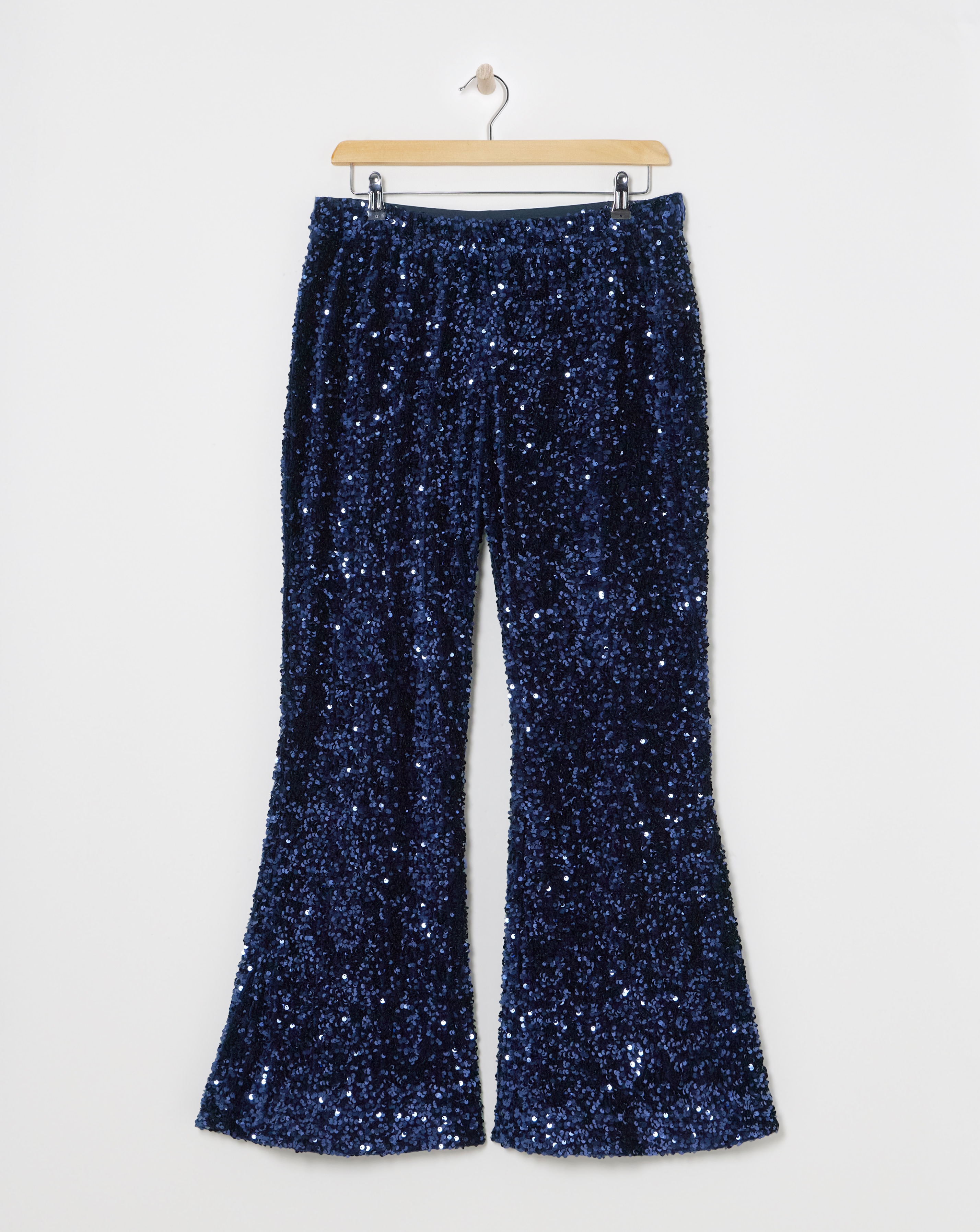 Flared Sequin Trousers