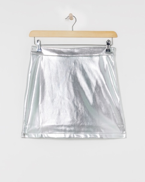 PU A-Line Mini Skirt