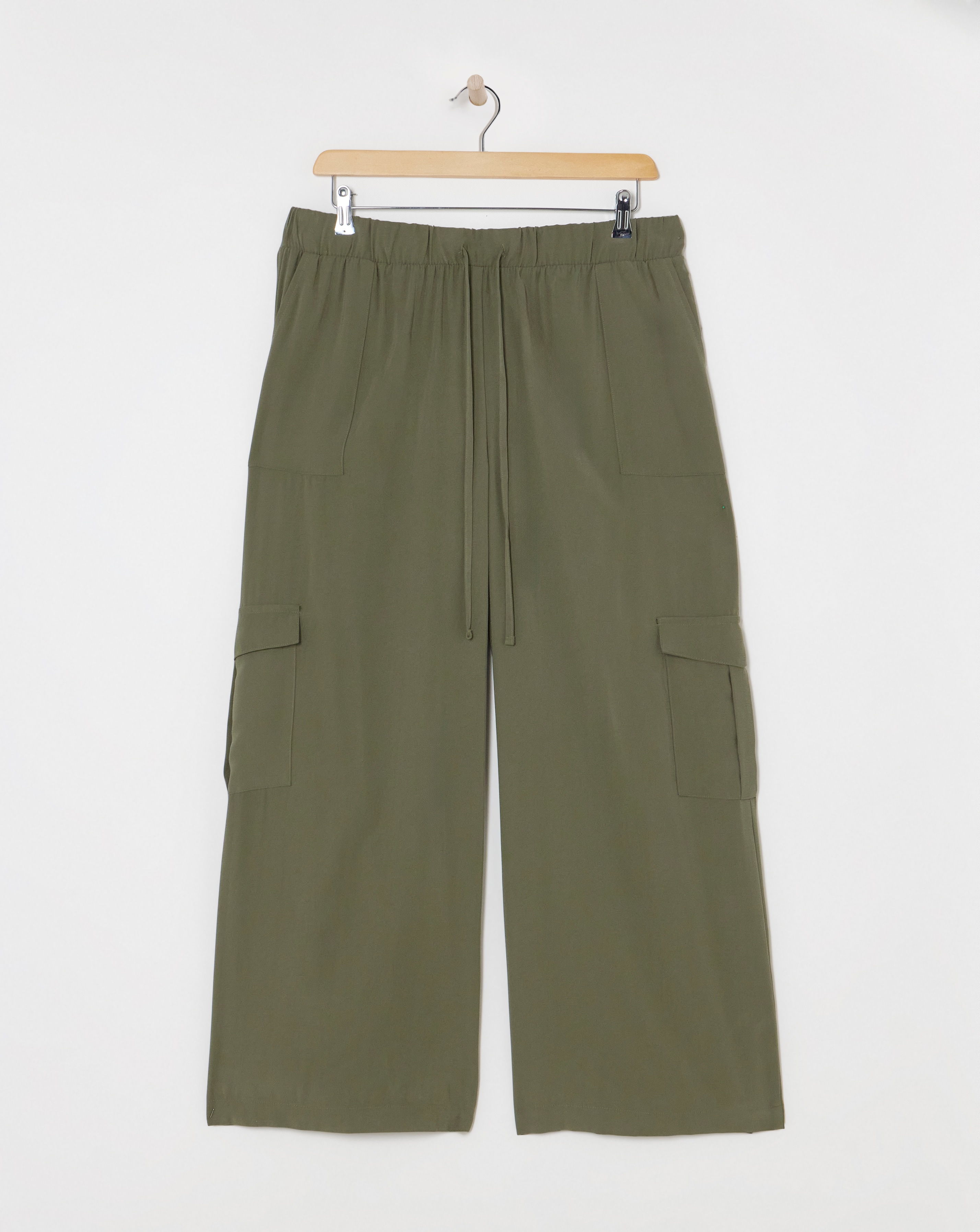 Drawcord Waist Utility Wide Leg Trouser