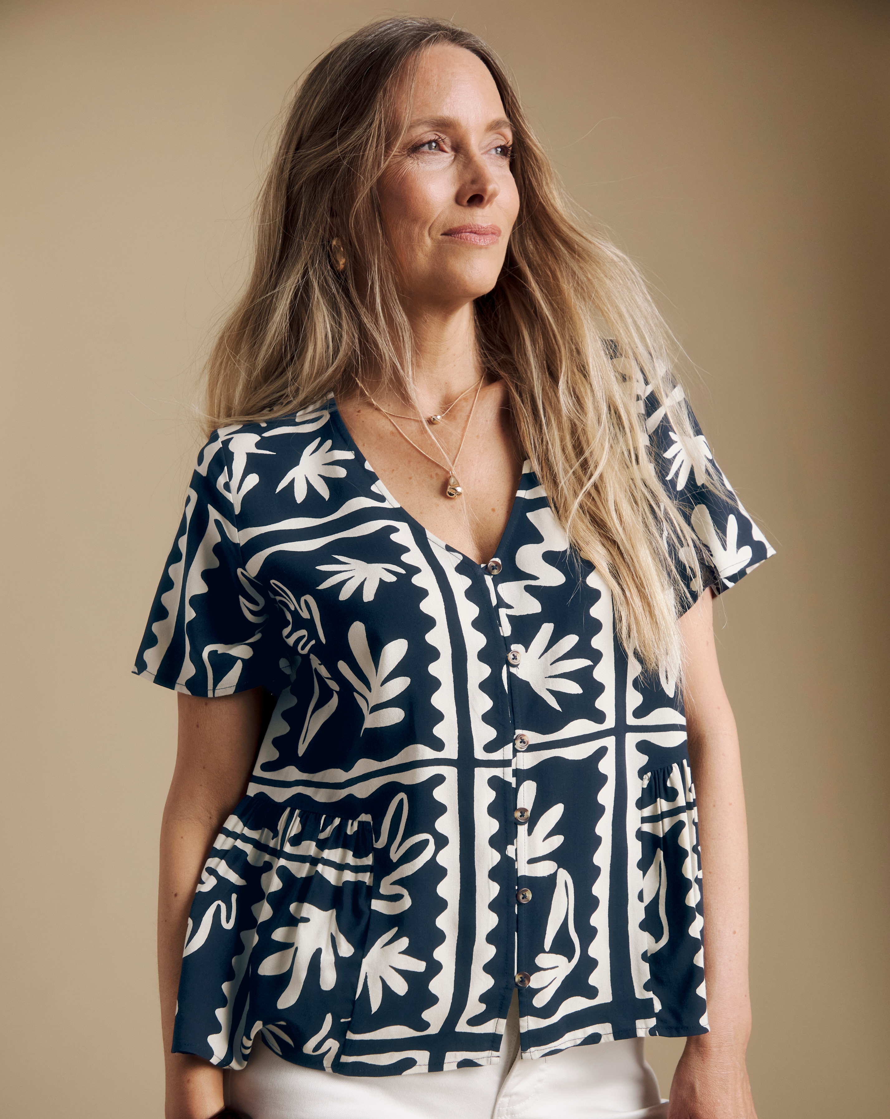 New In - Julipa Printed Button Through Blouse