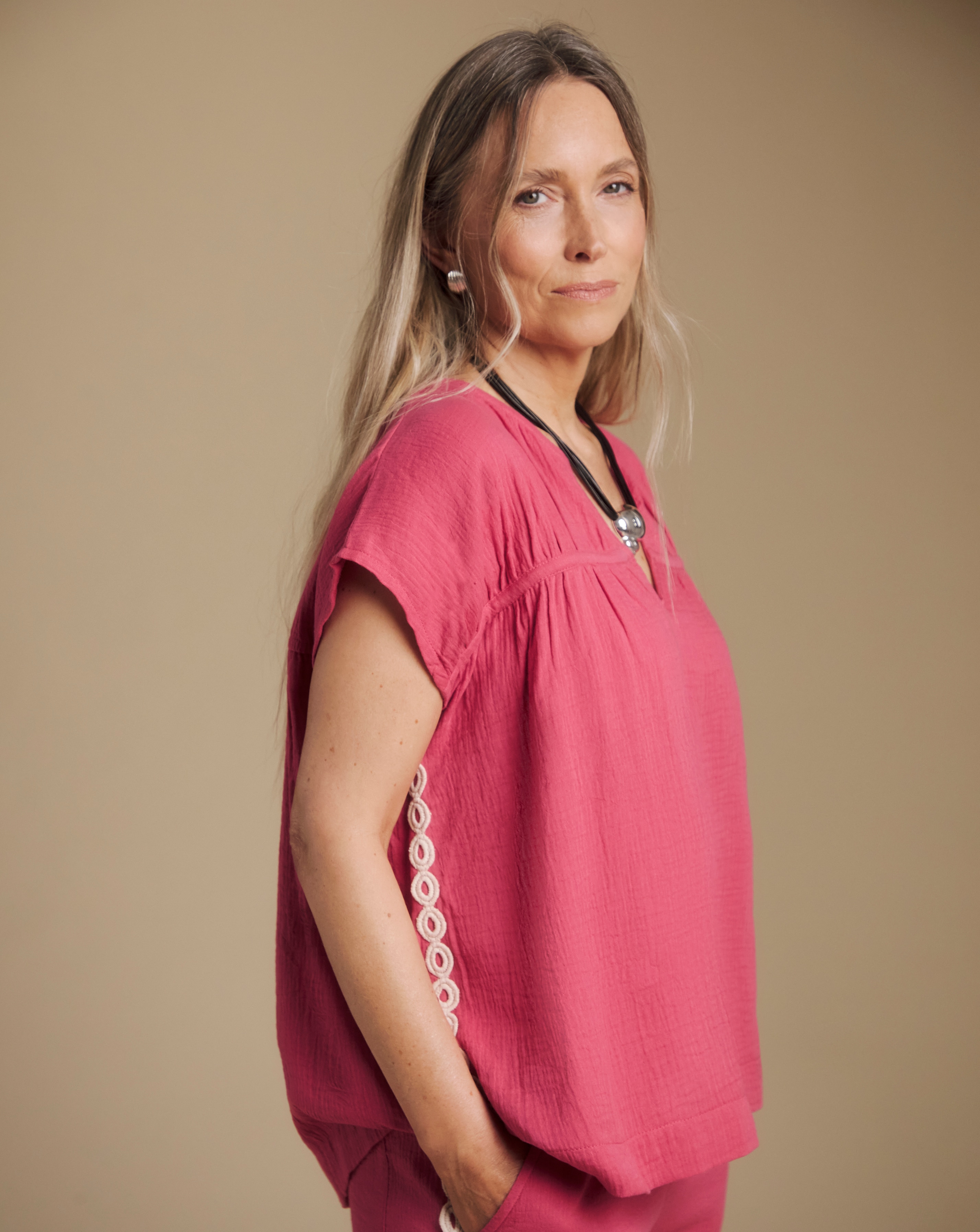 New In - Julipa Cheesecloth Cotton Blouse