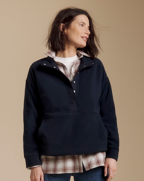 New In - Julipa Popover Henley Fleece