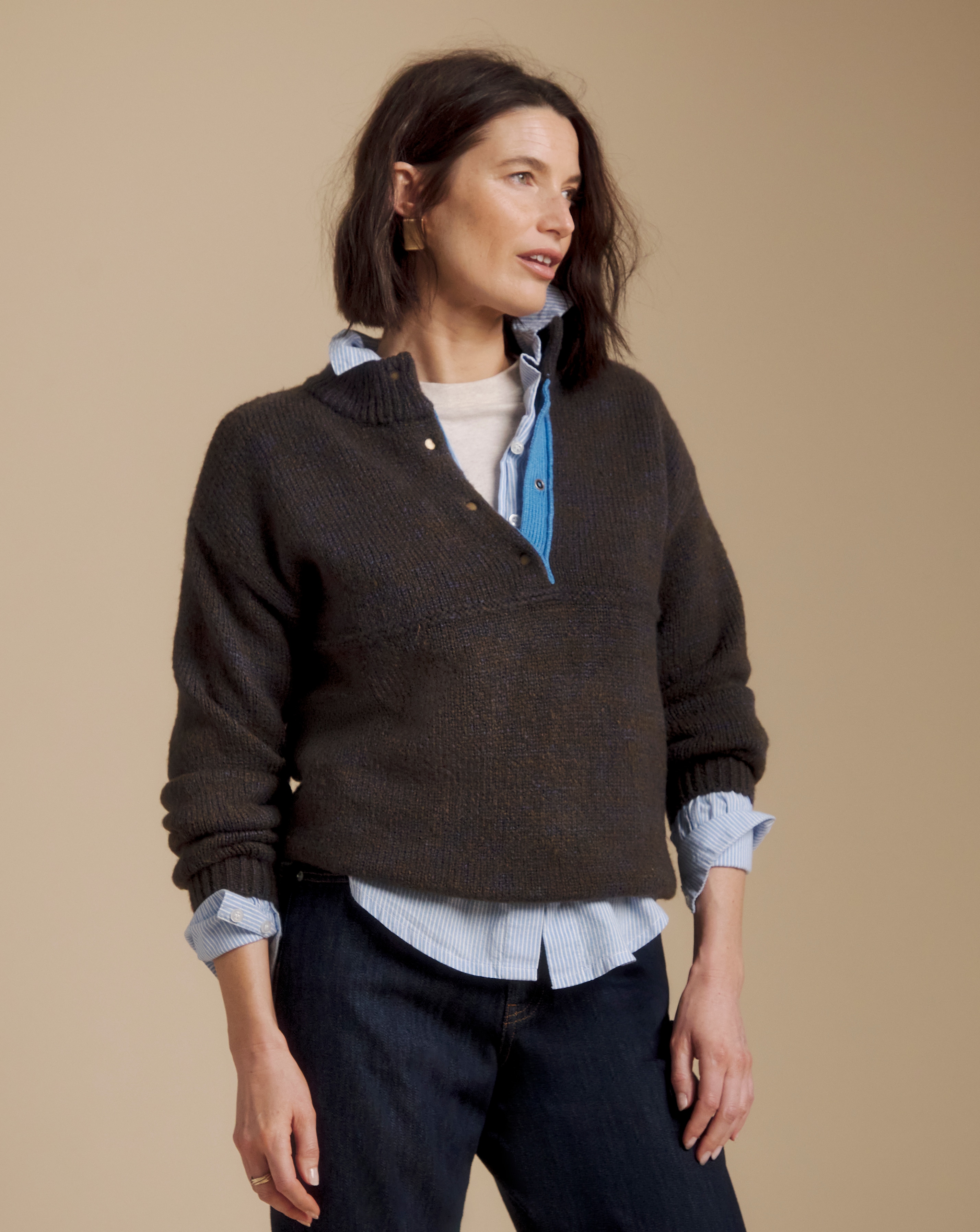 New In - Julipa Contrast Henley Jumper