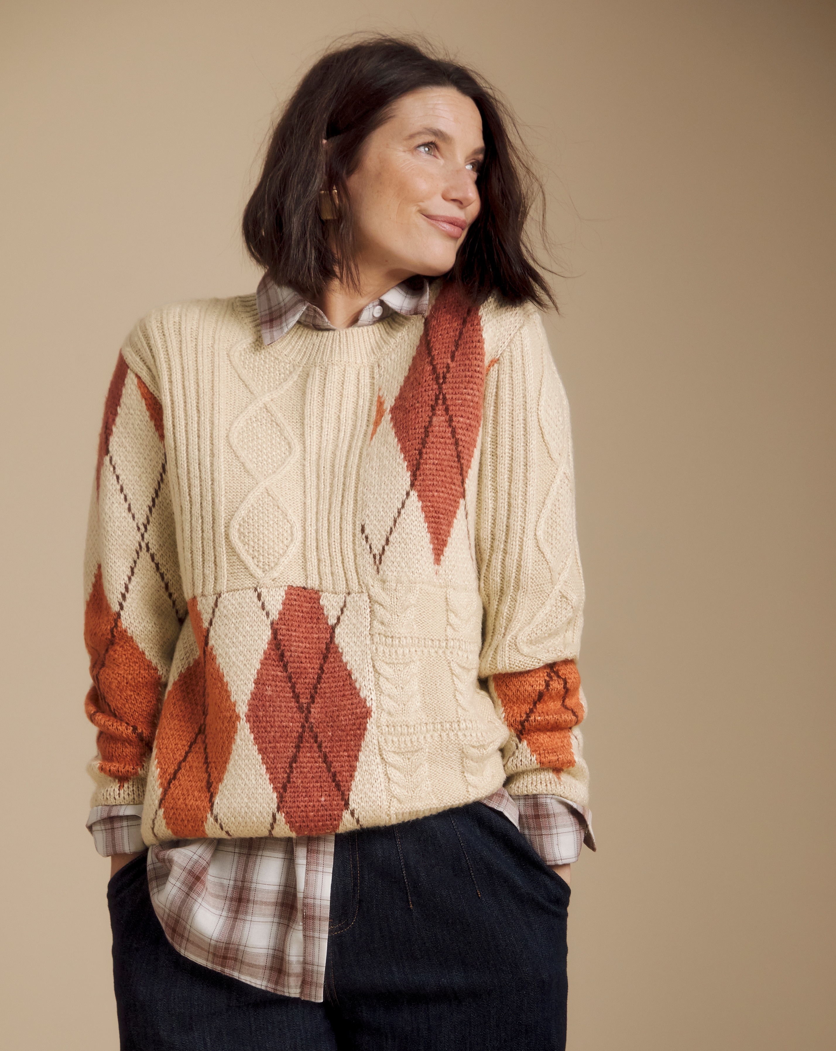 New In - Julipa Cable Argyle Jumper