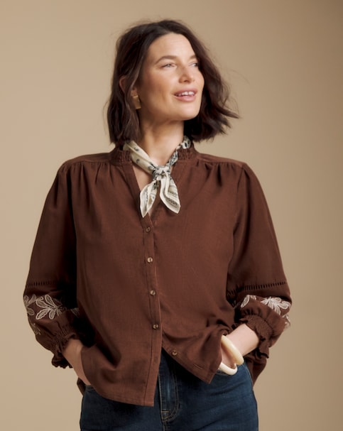 New In - Julipa Embroidered Cord Top