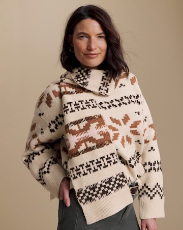 Julipa Fairisle Jumper With Scarf
