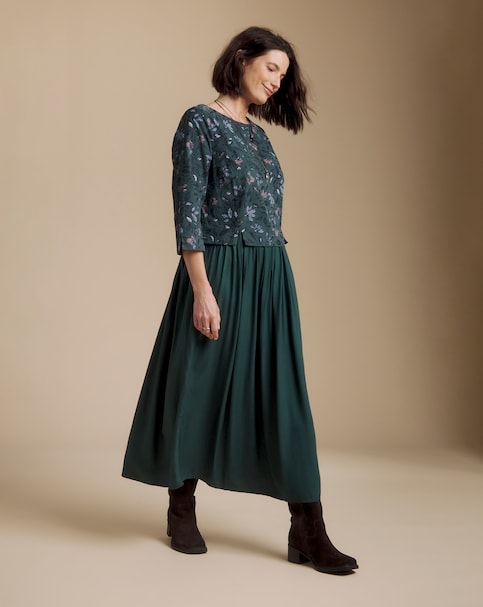 New In - Julipa Petite Printed Cord Midi Dress