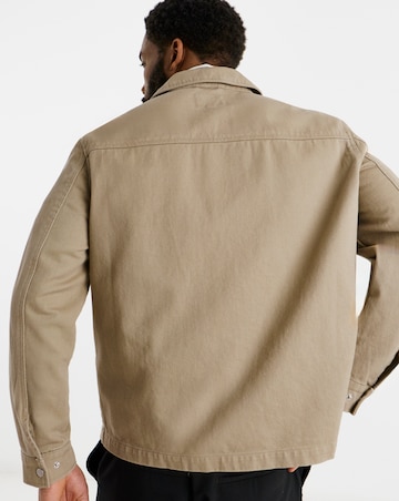 Cotton Twill Zip Harrington