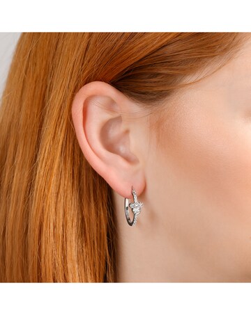 Minnie Mouse Silver Hoop Earrings