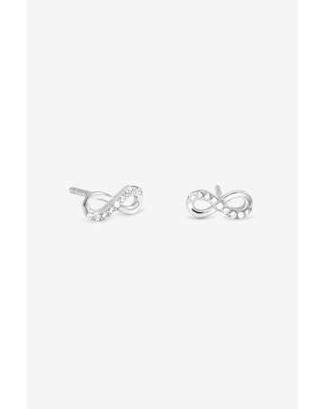 Simply Silver Sterling Silver 925 CZ Infinity Earrings - Gift Cracker