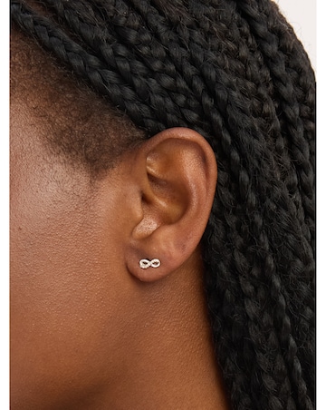 Simply Silver Sterling Silver 925 CZ Infinity Earrings - Gift Cracker