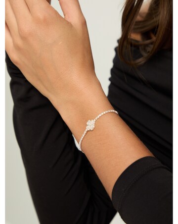 Jon Richard Silver Plated and Pave Clover Trio Set - Gift Box