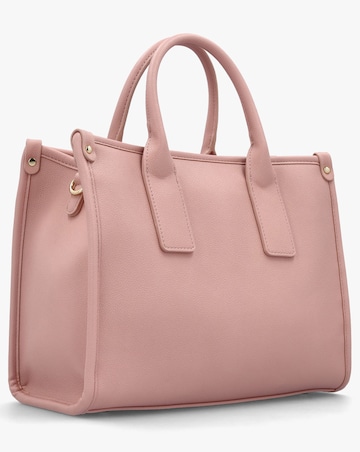 Valentino Bags Foxy Pink Debossed Logo Shopper Bag