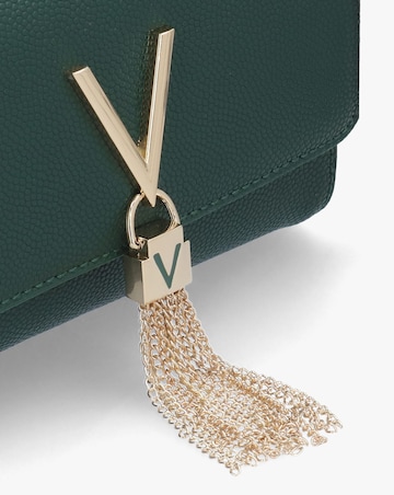 Valentino Bags Divina Green Pebbled Shoulder Bag