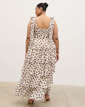 Pretty Lavish Fiore Tie Ruffle Maxi Dress