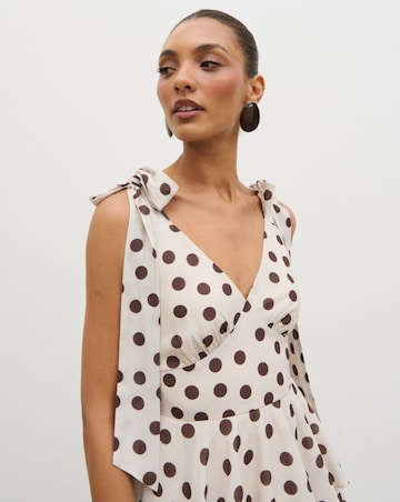 Pretty Lavish Fiore Tie Ruffle Maxi Dress