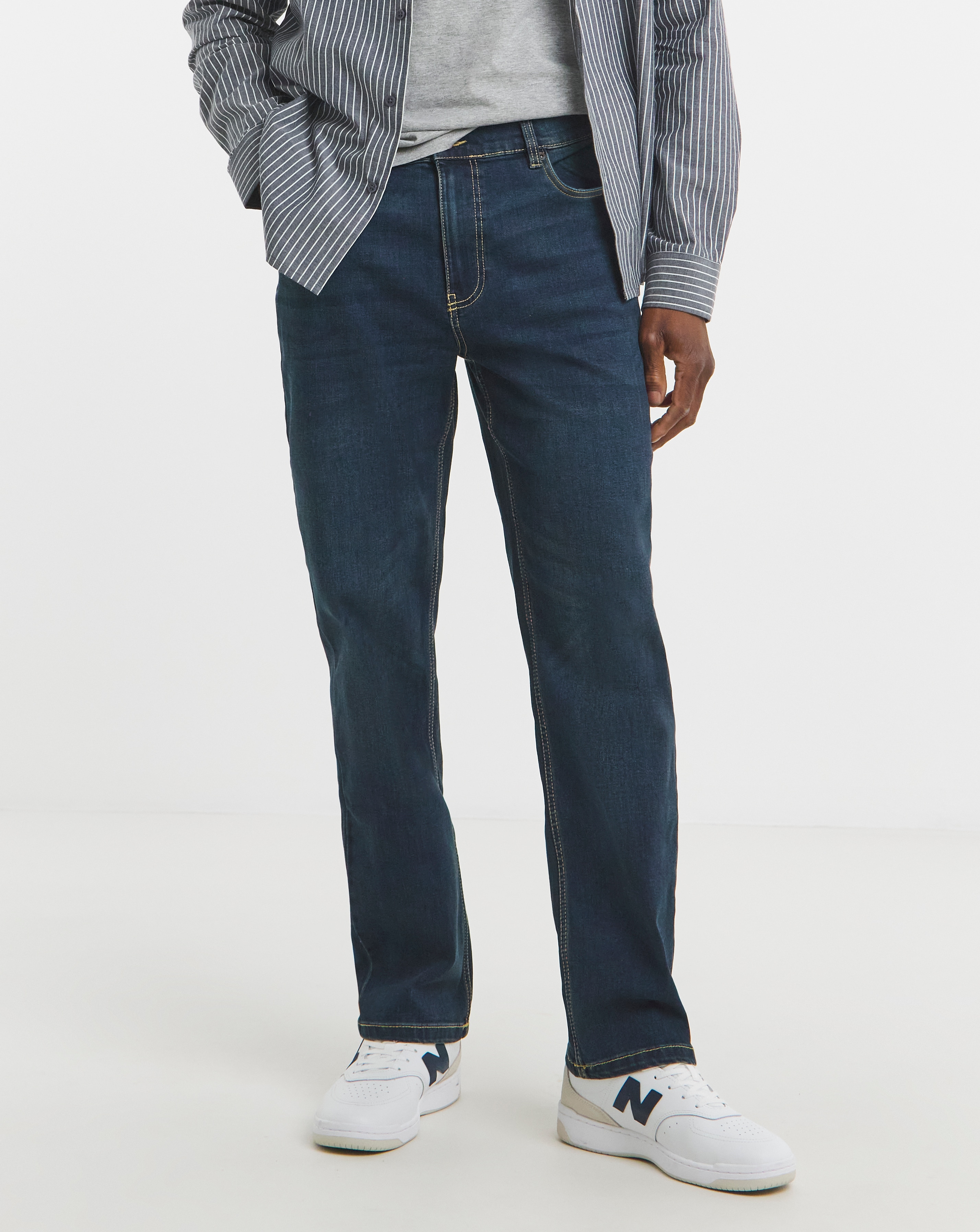 Straight Fit Stretch Jeans Dark Tint