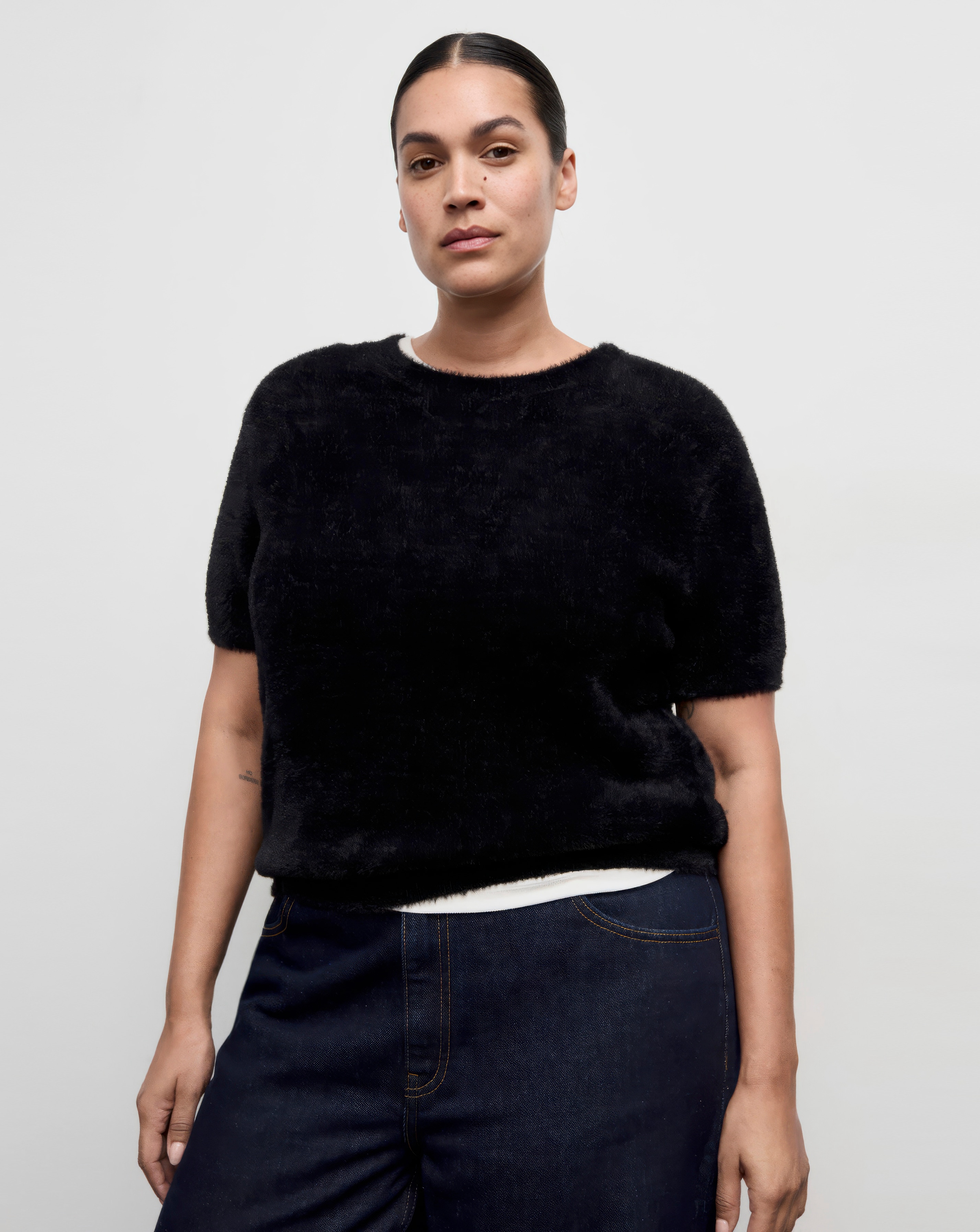 Mango Black Crew Neck Jumper