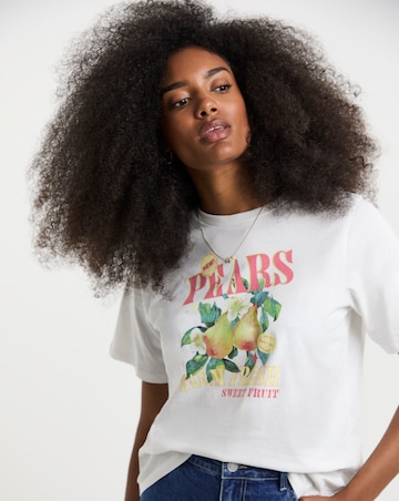 Pieces Gina Ss Printed Jersey T-Shirt