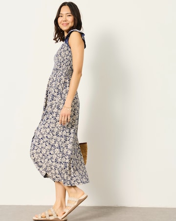Fatface Demi Shells Jersey Midi Dress