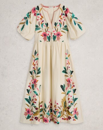 White Stuff Maeve Embroidered Midi Dress