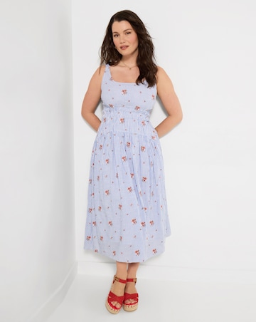 Joe Browns Penny Ditsy Print Stripe Dress