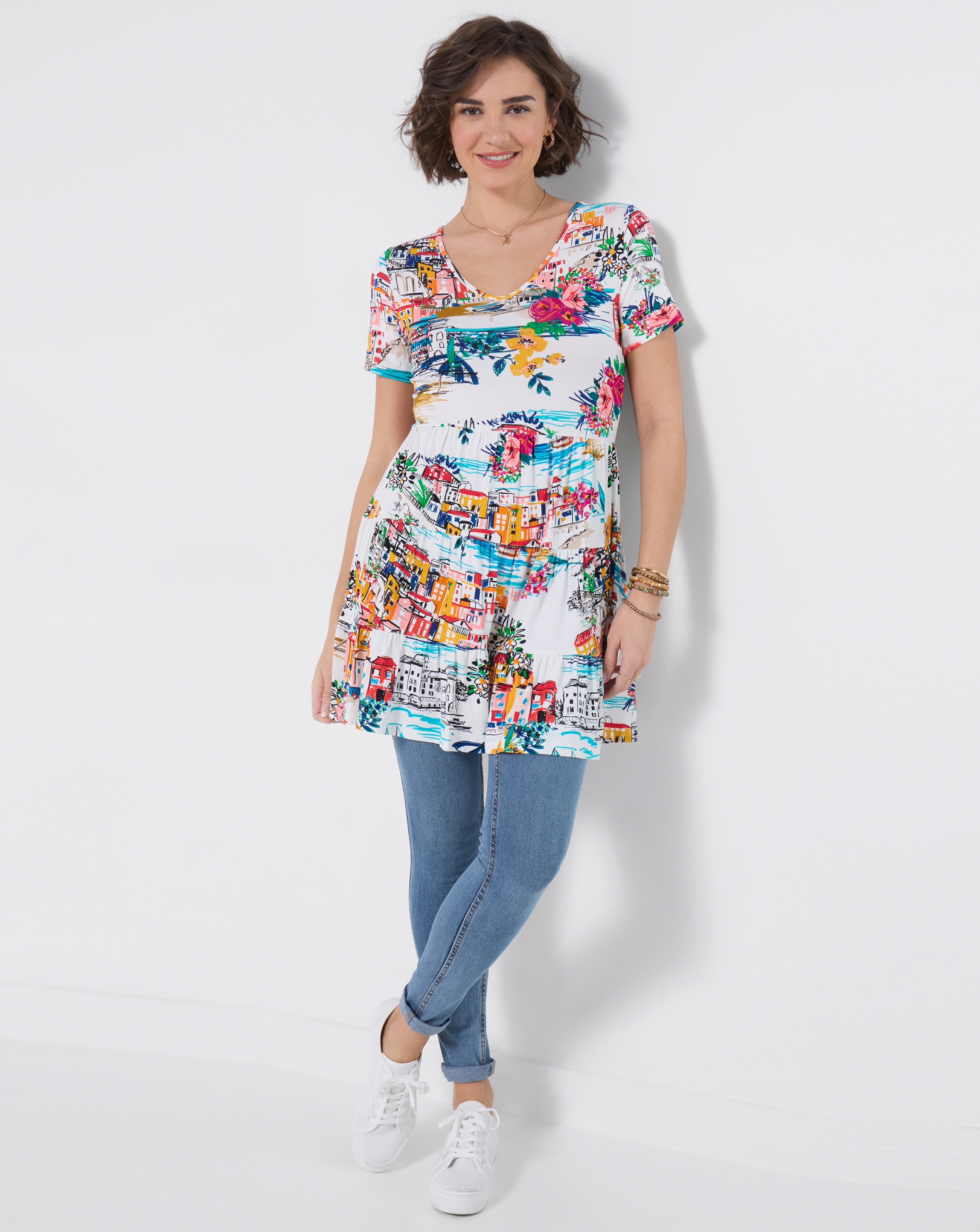 New In - Sunny Scenic Jersey Tunic Top