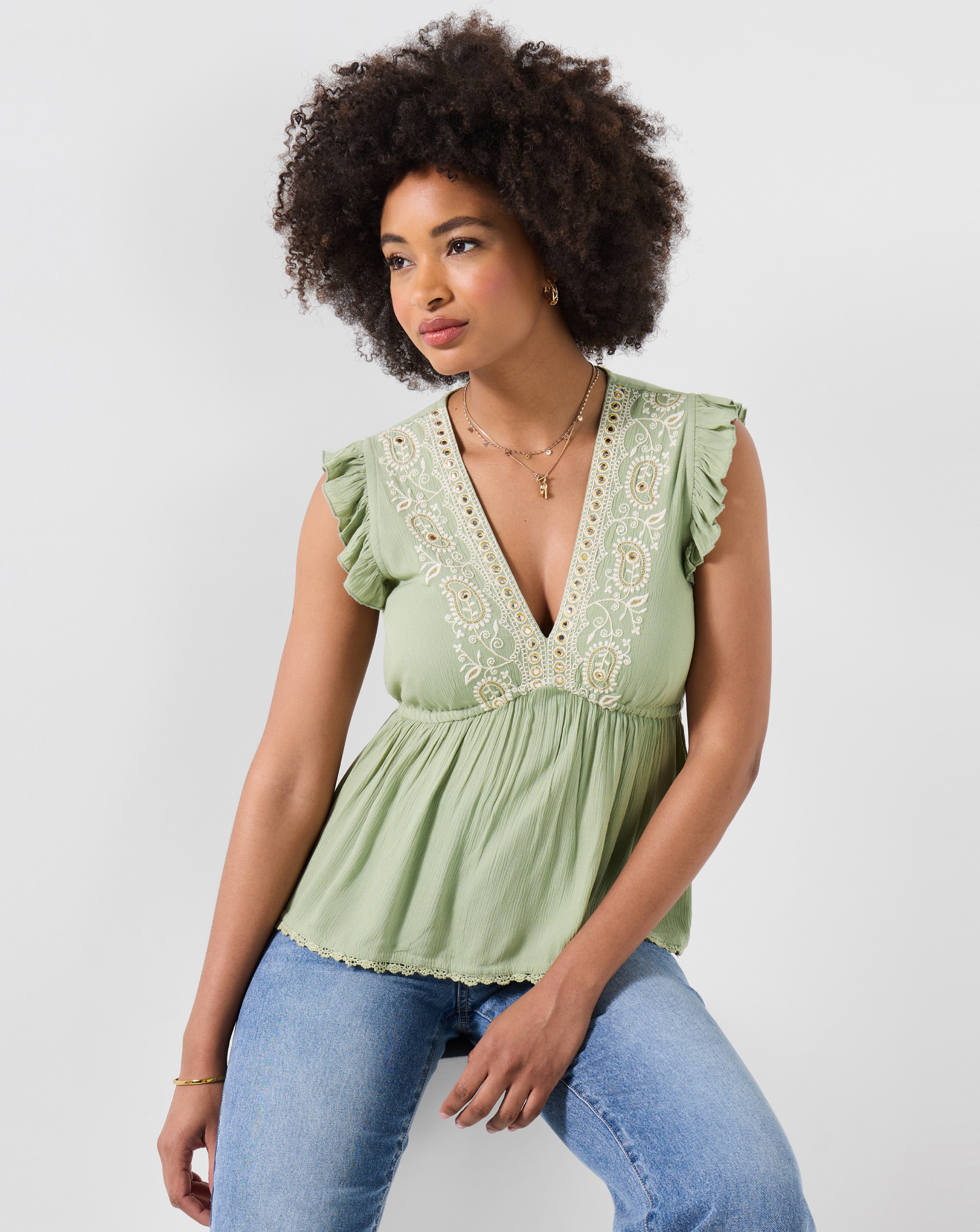 Francesca Embroidered Top