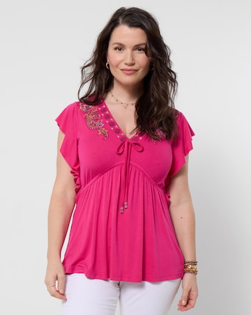 Joe Browns Emily Embroidered Jersey Top